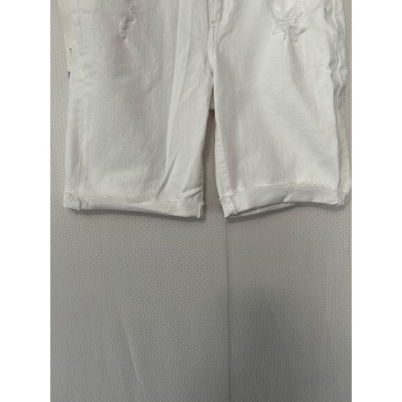 Buffalo David Bitton Women's White Distressed Bermuda Shorts NWT Size 4/27 - Picture 4 of 11